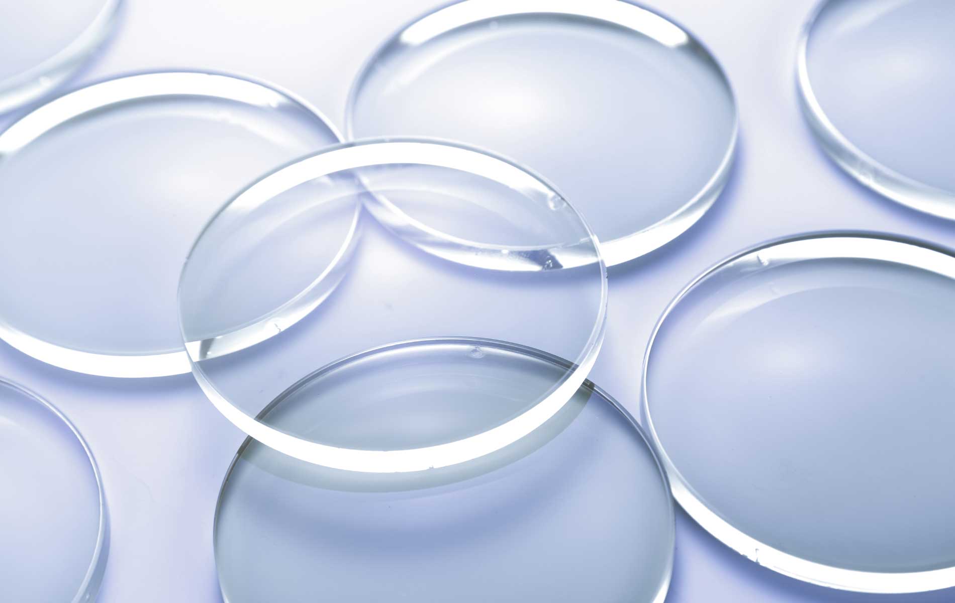 Stock lenses on a table
